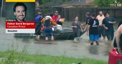 Priest Kayaking Through Houston Flood Offering Prayers, Mass
