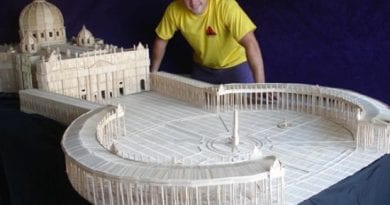 Man builds Model of St Peter’s Basilica with 36,000 toothpicks