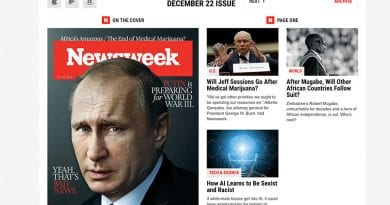 Newsweek Magazine December 2O17:  “PUTIN IS PREPARING FOR WORLD WAR III”