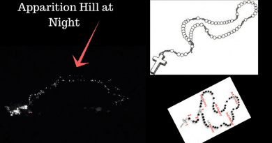 Apparition Hill Becomes a Human Rosary at Night