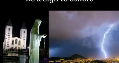Lighting and Thunder Between the hills Over Medjugorje Before Apparition:  Special Message from Our Lady to Ivan May 4th 2018  “Be a sign to others”