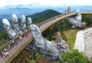 Amazing:  Giant hands lift new Vietnam bridge toward heavens..Also Video