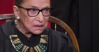 Signs: Justice Ginsburg Will Miss Supreme Court Arguments for First Time Ever