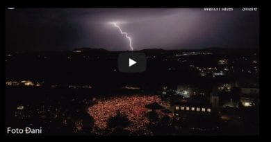 Medjugorje: “On the day Marija was given the ninth secret we saw fiery rays from the sun burst through the black clouds…A storm began. It was so strong that the Church seemed to tremble.”