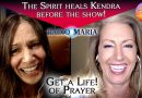 Wow. The power of prayer! Right before the show, Kendra is overtaken and healed by the Holy Spirit!
