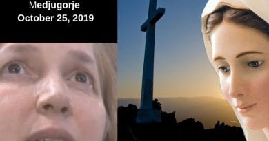 Medjugorje: Monthly Message October 25, 2019 — “May prayer be a balm to your soul, because the fruit of prayer is joy, giving and witnessing God to others – through your life.”