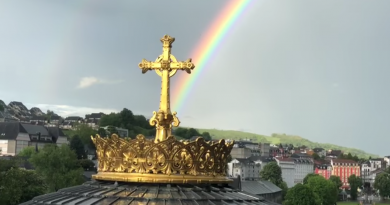 Beautiful Morning Rainbow  in Lourdes caught on Video.. Miracle and Sign from God?- Video going viral