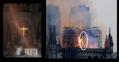 Good Friday and the resurrection – Miracles at the great fire of Notre Dame: …Woman sees Jesus carrying a cross and the “Miracle Cross”…“Yeah I saw it straight away – it’s Jesus!”
