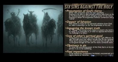 The Six Sins Against the Holy Spirit. “Those of pure malice”