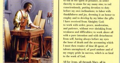 The image of St Joseph in the liturgy of the Office of Readings of the Feast of St Joseph the Worker