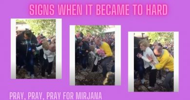 Lets us pray for Mirjana as she struggles to make her way to the Blue Cross before Our Lady arrives