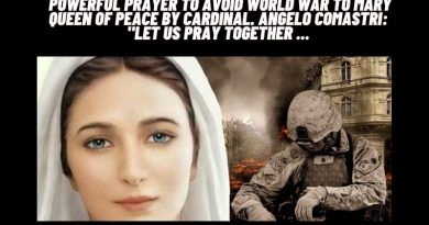 Medjugorje:  POWERFUL PRAYER TO AVOID WORLD WAR TO MARY QUEEN OF PEACE by Cardinal. Angelo Comastri: “Let us pray together …