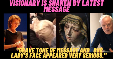 VISIONARY IS SHAKEN BY LATEST MESSAGE  “GRAVE TONE OF MESSAGE AND   OUR LADY’S FACE APPEARED VERY SERIOUS.”