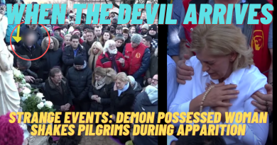 STRANGE EVENTS: demon POSSESSED WOMAN Shakes Pilgrims during APPARITION