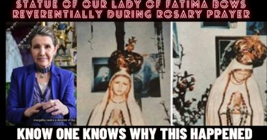 STATUE OF OUR LADY OF FATIMA BOWS REVERENTIALLY DURING ROSARY PRAYER -NO ONE KNOWS WHY THIS HAPPENED