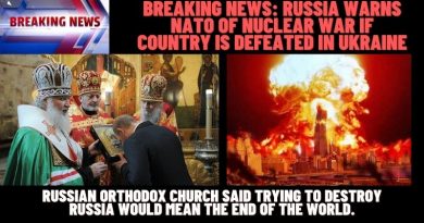 Breaking News: Russia warns NATO of nuclear war if country is defeated in Ukraine (Church Warns of “End of the World)