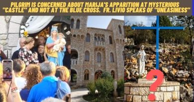 PILGRIM IS CONCERNED ABOUT MARIJA’S APPARITION AT “CASTLE” AND NOT AT THE BLUE CROSS. FR. LIVIO SPEAKS OF “UNEASINESS”