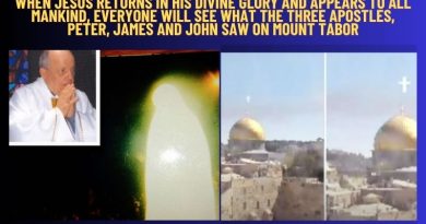WHEN JESUS RETURNS IN HIS DIVINE GLORY AND APPEARS TO ALL MANKIND, EVERYONE WILL SEE WHAT THE THREE APOSTLES, PETER, JAMES AND JOHN SAW ON MOUNT TABOR