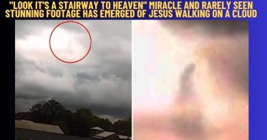 “LOOK IT’S A STAIRWAY TO HEAVEN” MIRACLE AND RARELY SEEN STUNNING FOOTAGE HAS EMERGED OF JESUS WALKING ON A CLOUD