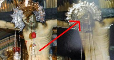 “CHRIST’S  EYES OPEN”…A SPECIAL MIRACLE IN JERUSALEM. IN THE CHURCH OF THE HOLY SEPULCHER AT THE CRUCIFIXION