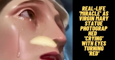 REAL-LIFE ‘MIRACLE’ AS VIRGIN MARY STATUE FILMED ‘CRYING’ WITH EYES TURNING ‘RED’